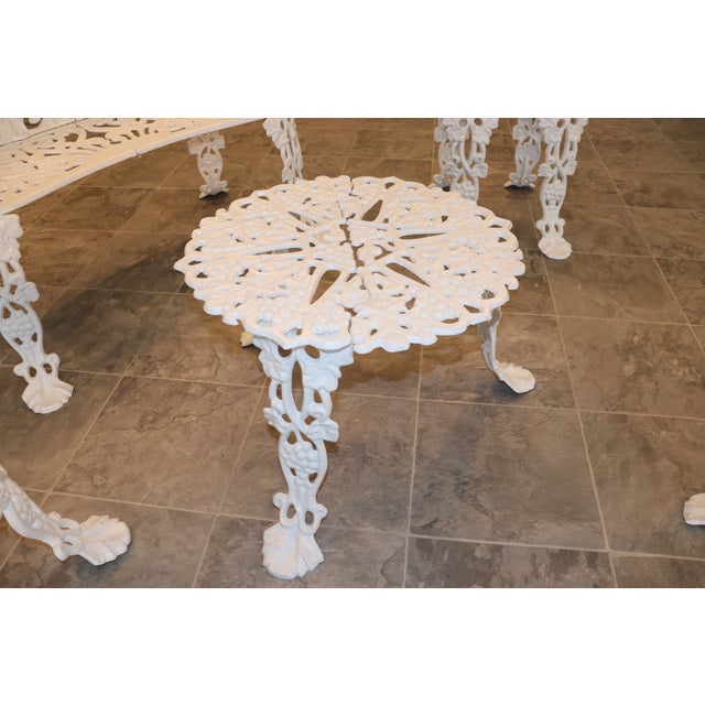 Circa 1950s — By J. F. Day & Co. Cast Iron Grapevine Garden Suite, 5 Pieces, Attributed For Sale - Image 11 of 13