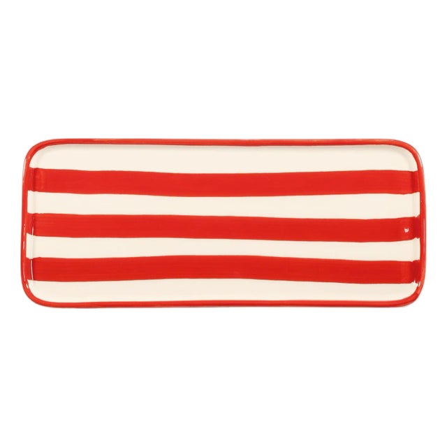 Lido Rectangular Plate - Set of 4 - Red For Sale