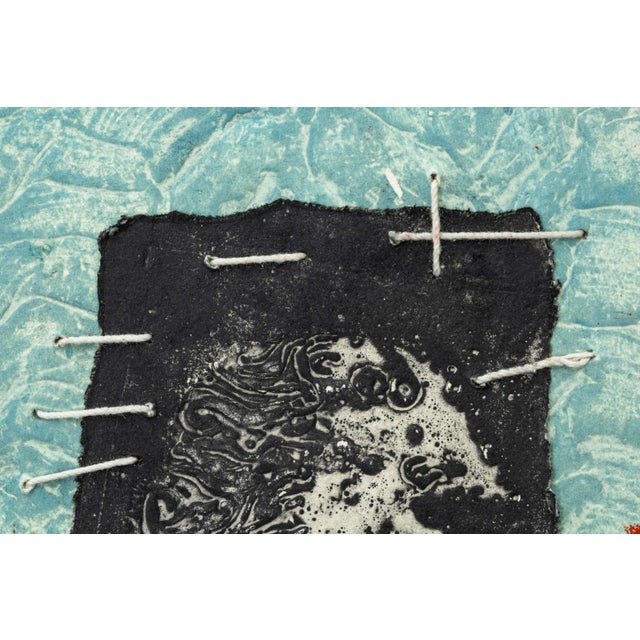 1970s James Cognard Signed Postmodern Carborundum Etching on Hand Made Paper For Sale - Image 5 of 12