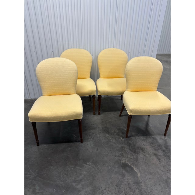 Bring timeless charm and sophisticated comfort to your dining space with this beautiful set of four vintage upholstered...