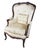Victorian 2 Antique French Louis XV Walnut Fauteuil Bergere Wingback Armchairs For Sale - Image 3 of 17