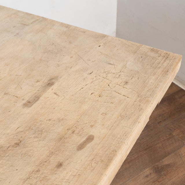 19th Century Rustic Farmhouse Trestle Dining Table For Sale - Image 10 of 13