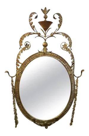 Italian Neoclassical Style Gilt Metal Mirror by Palladio
