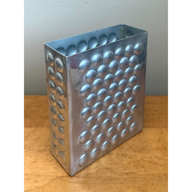 Vintage Modernist Aluminum Vase For Sale - Image 15 of 18