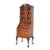 Chippendale Flame Mahogany Drop Front Secretary Desk With Bookcase Hutch by Saginaw Furniture, Circa 1920s For Sale