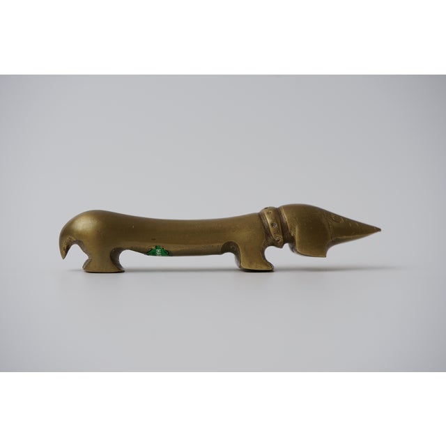 Vintage Brass Bottle Opener in the shape of a Dachshund by Walter Bosse for Herta Baller, 1950s For Sale - Image 4 of 11