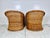 Vintage Wicker Works Style Braided Wicker Lounge Chair and Ottoman Set For Sale In Tampa - Image 6 of 10