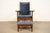 A beautiful antique Arts & Crafts or English Jacobean style barley twist lounge chair with ottoman By Stickley Brothers...