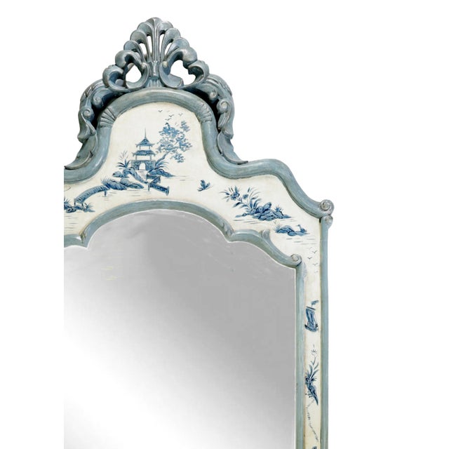 Chinoiserie A Vintage 1960s Italian Chinoiserie Pagoda-Shaped Wall Mirror For Sale - Image 3 of 7