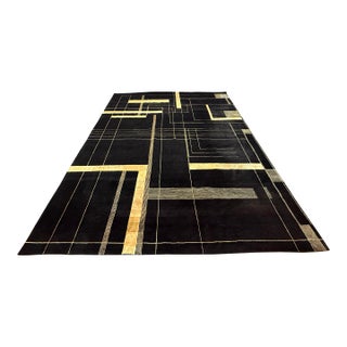 9ft 1in × 11ft 10in Stark Carpet Wool + Silk Area Rug For Sale