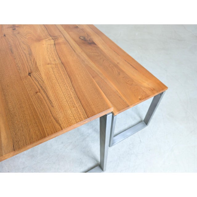 Industrial Dining Table and Benches, Set of 3 For Sale - Image 10 of 11