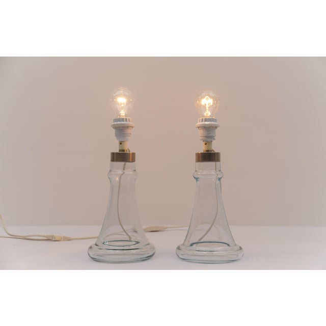 Mid-Century Modern Murano Mushroom Table Lamps by Michael Bang for Holmegaard, 1960s, Set of 2 For Sale - Image 3 of 10