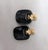 Black Vintage Signed Crown Trifari Silver/Black Resin Drop Clip Earrings-2 Pieces For Sale - Image 8 of 8
