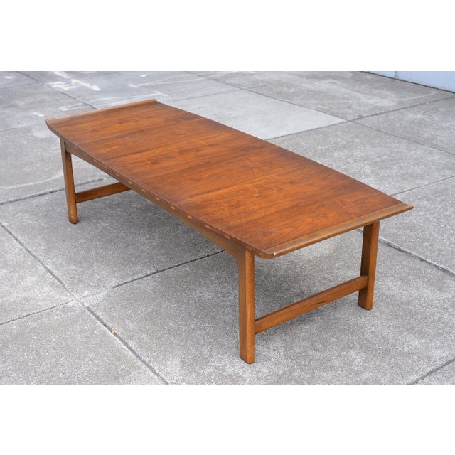 Mid Century Modern Lane Pagoda Edge Surfboard Coffee Table Chairish