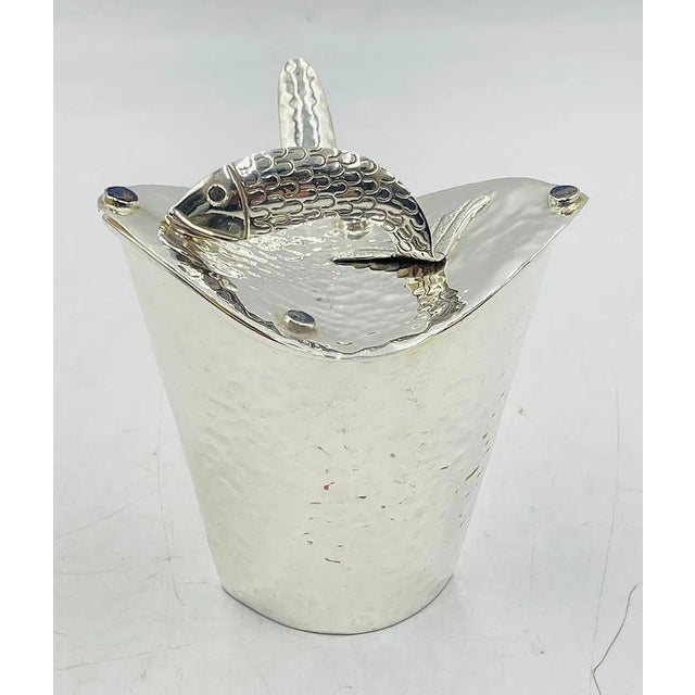 1980s Emilia Castillo Five Piece Fish Tea or Coffee Set Mexican Modern Silversmithing - Set of 5 For Sale - Image 9 of 18