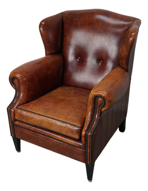 Vintage Dutch Club Chair in Cognac Leather, 1970s