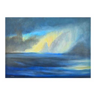 Roberto Cuccaro, Storm at Sea, Original Oil on Canvas, 2000s For Sale