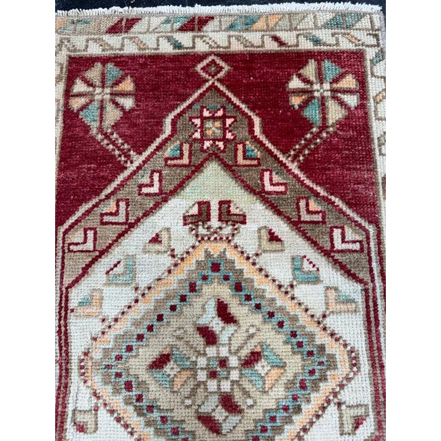 Contemporary Turkish Yastik Rug 1'4" x 2'7" For Sale - Image 3 of 5