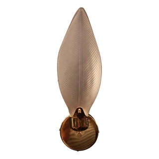 Murano Glass Leaf Wall Sconce, 1990s For Sale