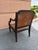 Vintage Baker Milling Road Lacquered Cane Armchair With Upholstered Cushion For Sale In Naples, FL - Image 6 of 10