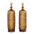 1960s Gorgeous Golden Mid-Century Brutalist Cut-Out Large Ceramic Table Lamps - A Pair For Sale