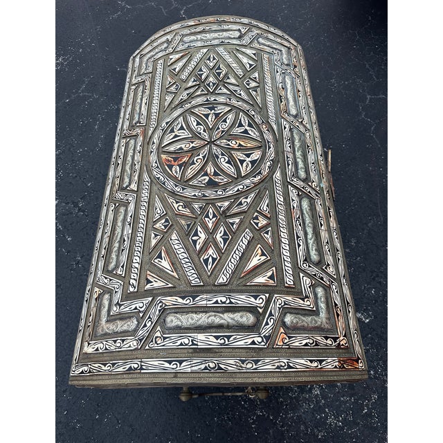 19th Century Extra Large Antique Moroccan Trunk Moorish Design For Sale - Image 9 of 10