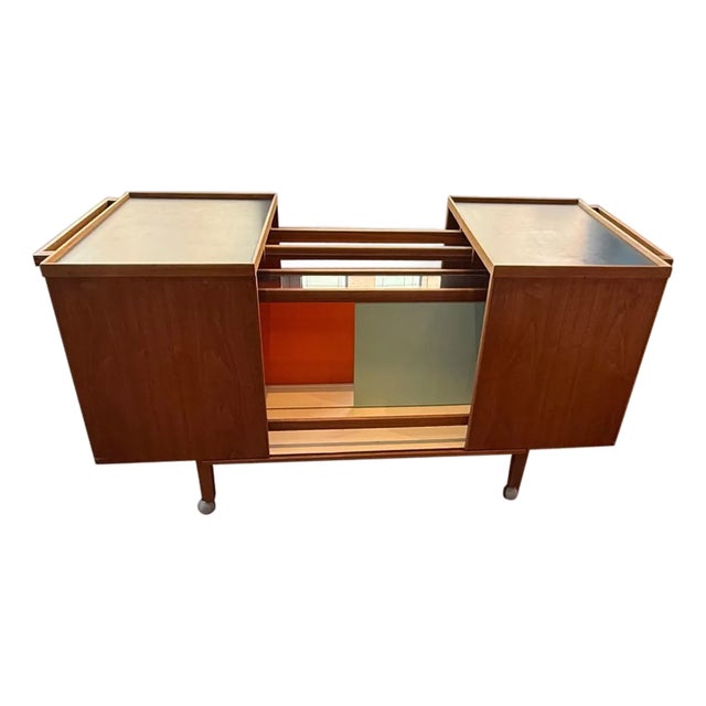 1960s Mid-Century Danish Expandable Bar Cart, Attributed For Sale