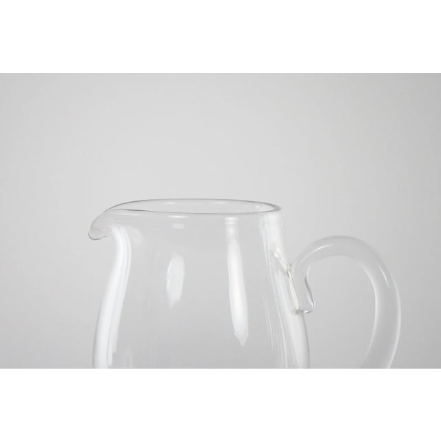 Baccarat Crystal / Silver Base Art Deco Style Pair Water Pitcher For Sale - Image 4 of 13