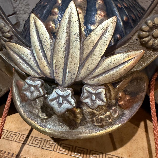 Japanese Kabuto Samurai Helmet Display Sculpture in Bronze For Sale In San Diego - Image 6 of 12