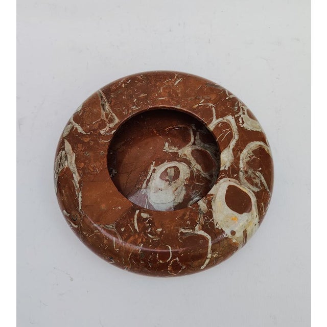 Beautiful Carrara marble centerpiece Designed by Sergio Asti for UP&Up with label on the back Vintage space age Brown...