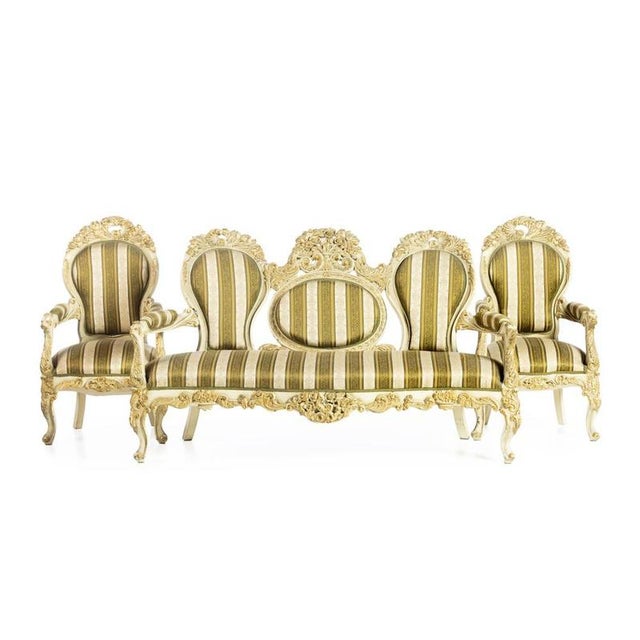 Sofa and Armchairs, 19th Century, Set of 3 For Sale - Image 6 of 6