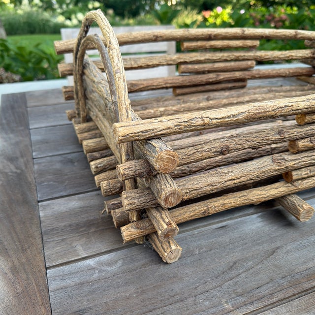 Vintage Rustic Adirondack Style Tray Crafted From Natural Bark on Twigs For Sale - Image 4 of 11