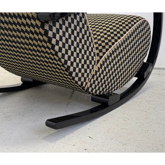 Black Art Deco Rocking Armchair, 1930s For Sale - Image 8 of 12