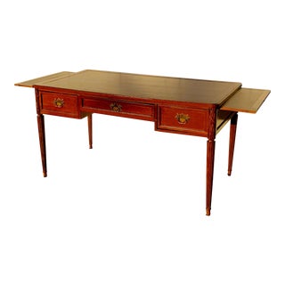 Vintage French Mahogany Writing Desk by Mercier Frères, Paris For Sale