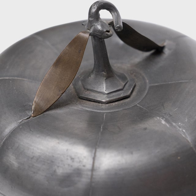 Early 20th Century Chinese Pewter Gourd Box, C. 1920 For Sale - Image 5 of 6