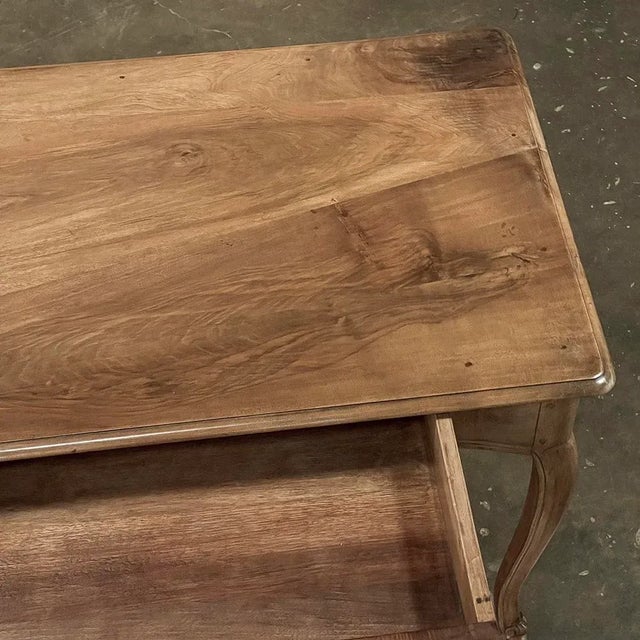 Wood Antique Country French Walnut Desk ~ Writing Table For Sale - Image 7 of 12