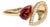 Pear Garnet 14k Gold Ring, Size 7.5 For Sale
