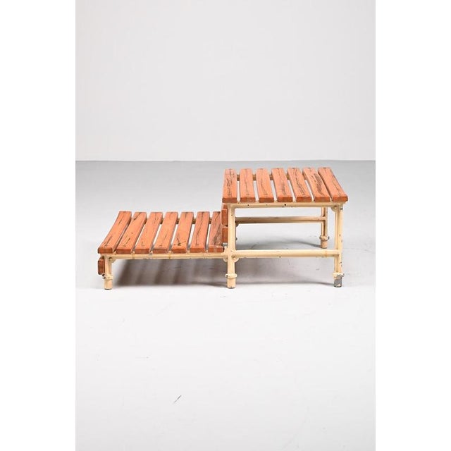 Industrial Plant Table in Wood For Sale - Image 3 of 10