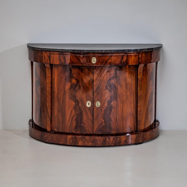 Pair of Demi-Lune Charles X Sideboards, France, circa 1830 For Sale - Image 10 of 10