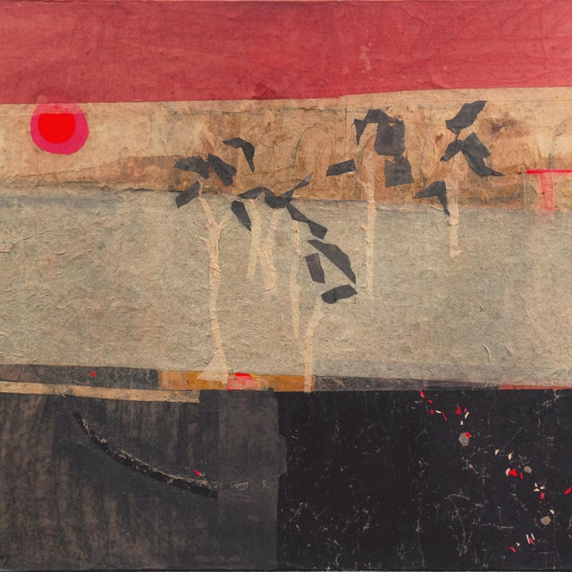 Cream 'Tropical Sunset' by Peggy Holloway, Corcoran, Smithsonian, Baltimore Museum of Art, Coral For Sale - Image 8 of 10