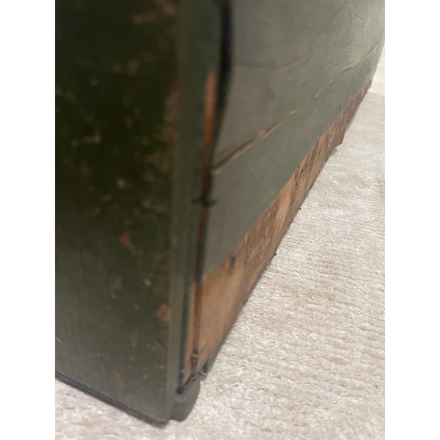 Antique Green Painted Dental Cabinet Two Sided Drawers With Porcelain Knobs Collectors For Sale - Image 10 of 12