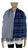 Burberry Navy Blue Plaid 100% Lambswool Scarf For Sale
