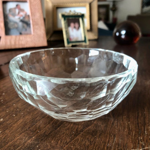 Honeycomb Crystal Saks Fifth Avenue Bowl For Sale - Image 13 of 16
