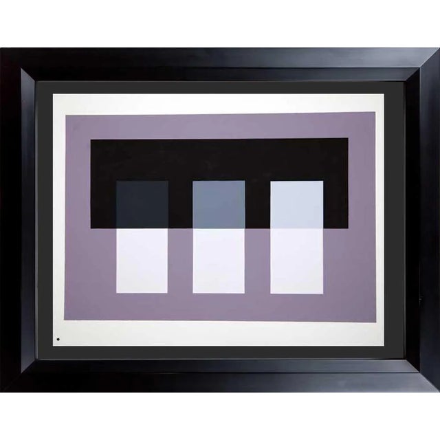 Modern Josef Albers Original Silkscreen 1963 [XI-2a] Limited Ed.w/Custom Frame For Sale