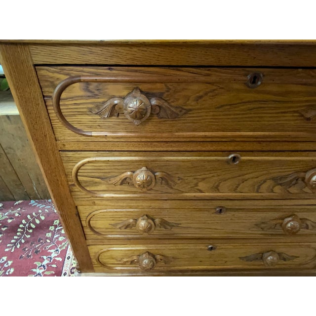 Late 19th Century American Chestnut Four Drawer Chest For Sale - Image 9 of 14