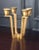 Early 21st Century Modern Brutalist Brass Candelabra For Sale - Image 5 of 5