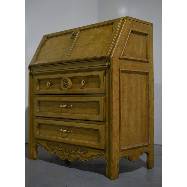 Thomasville Mid Century Country Rustic Slant Front Desk by Thomasville For Sale - Image 4 of 14