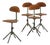 Vintage Industrial Style Workshop Stools, 1950, Set of 4 For Sale