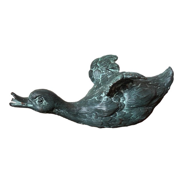 1980s Copper Verdigris Duckling Fountainhead For Sale