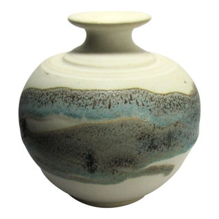 Vintage Charles Focht Studio Clay Pottery Vase For Sale